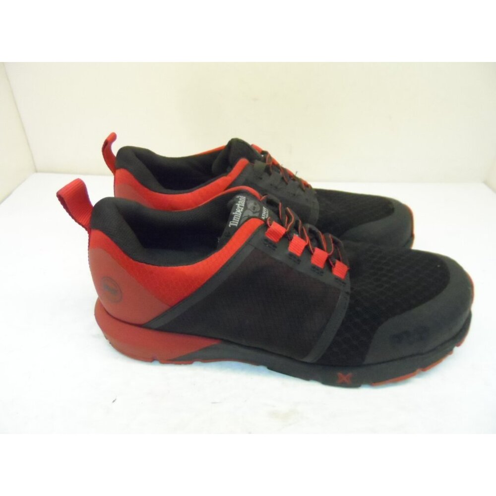 Timberland PRO Men's Radius Comp Toe Work Shoe Black/Red Size 9.5W - Picture 2 of 13